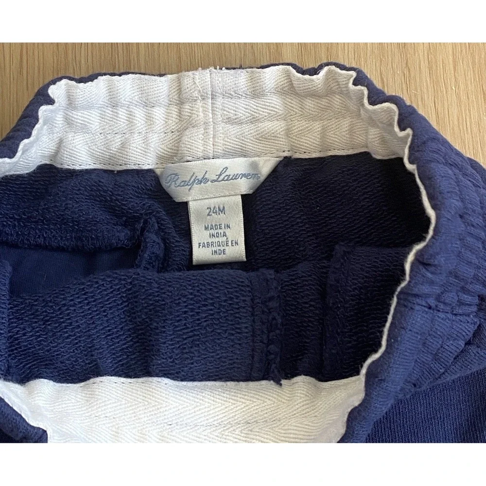 Ralph Lauren Big Pony Sweat Shorts 24M Navy Cotton